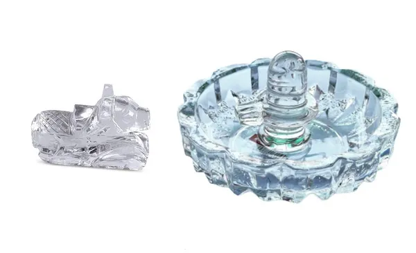 A_S_Ventures_Pure_Sphatik_Shivling_Glass_Shiv_With_Beautiful_Bowl_Plate_Sphatik_Nandi_For_Temple_Worship_Gifting_Pojja_Mandir_Hindu_Relgious_Crystal_Pack_Of_3