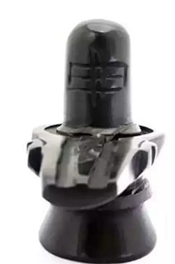 A_S_Ventures_Lord_Shiva_Shivalingam_4_Inch_Black_Stone_Shivling_Murti_For_Home_Puja