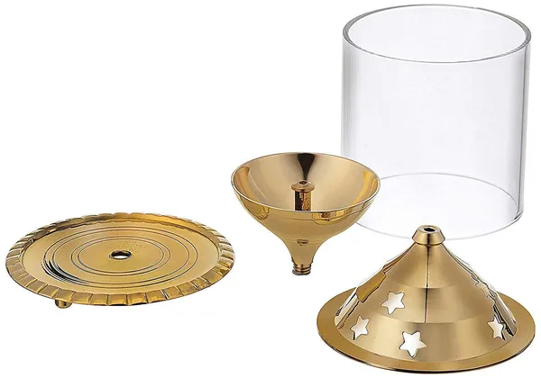 A_S_Ventures_Borossilicate_Glass_Covered_Brass_Akhand_Diya_Jyoth_Udupi_Jyot_Brass_Table_Diya_Oil_Lamp_For_Temple_Aarti_Diwali_Puja