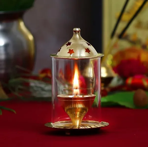 A_S_Ventures_Borosilicate_Brass_Akhand_Diya_With_Glass_Decorative_Brass_Glass_Oil_Lamp_Tea_Light_Holder_Oil_Lamp_Lantern_For_Durga_Pooja_Diwali_Temple