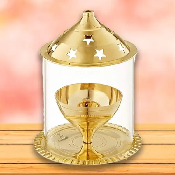 A_S_Ventures_Borosilicate_Brass_Akhand_Diya_With_Glass_Decorative_Brass_Glass_Oil_Lamp_Tea_Light_Holder_Oil_Lamp_Lantern_For_Durga_Pooja_Diwali_Temple