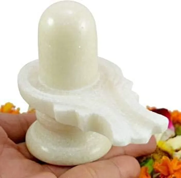 A_S_Ventures_White_Marble_Shivling_Stone_Shivlinga_Shivling_Idol_Shiva_Lingam_For_Home_Puja_Abhishekam
