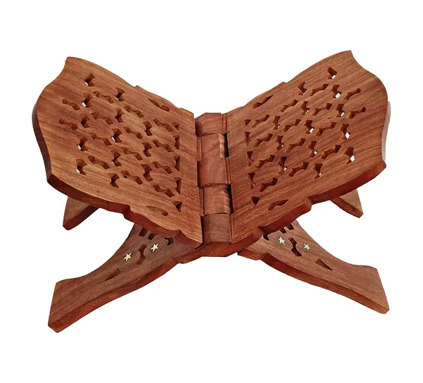 A_S_Ventures_Big_Sheesham_Wooden_Hand_Carved_Holy_Book_Stand_For_Quran_Bible_Gita_Reading_Book_Stand_Brown_12_Inches