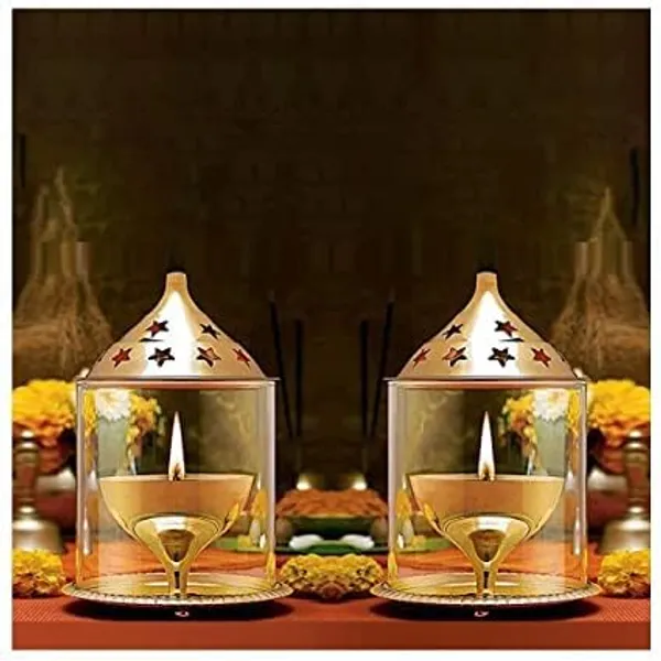 A_S_Ventures_Akhand_Diya_For_Puja_With_Glass_Cover_Set_Pack_Of_2