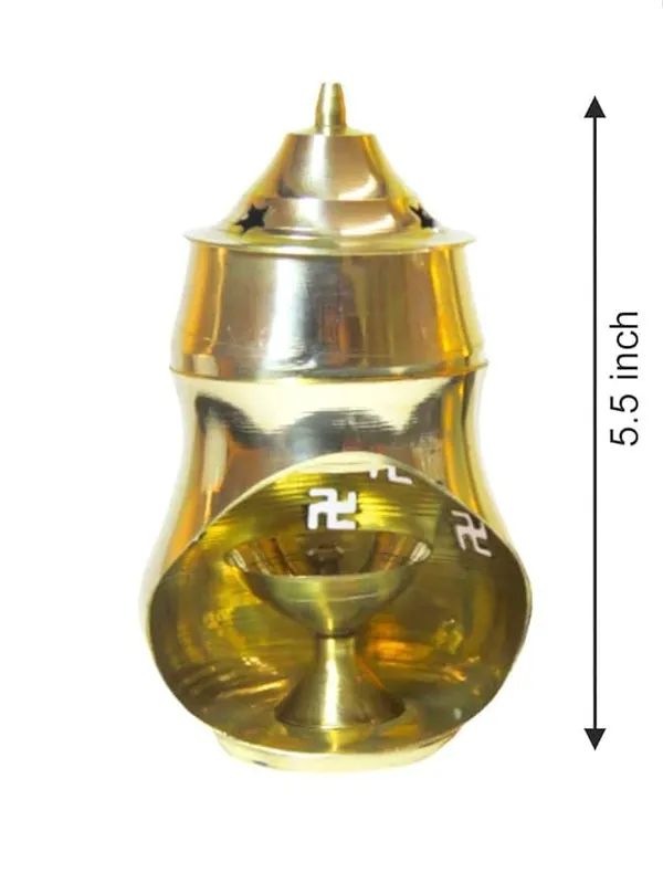 Brass_Camphor_Diffuser_Magic_Lamp_Kapoor_Daani_Dhoop_Dani_Incense_Burner_Oil_Diffuser_With_Brass_Diya_Useful_For_Loban_Bakhoor_Oudh_Agarbatti_Burner_Aroma_Lamp_Oil_Burner_With_Diya