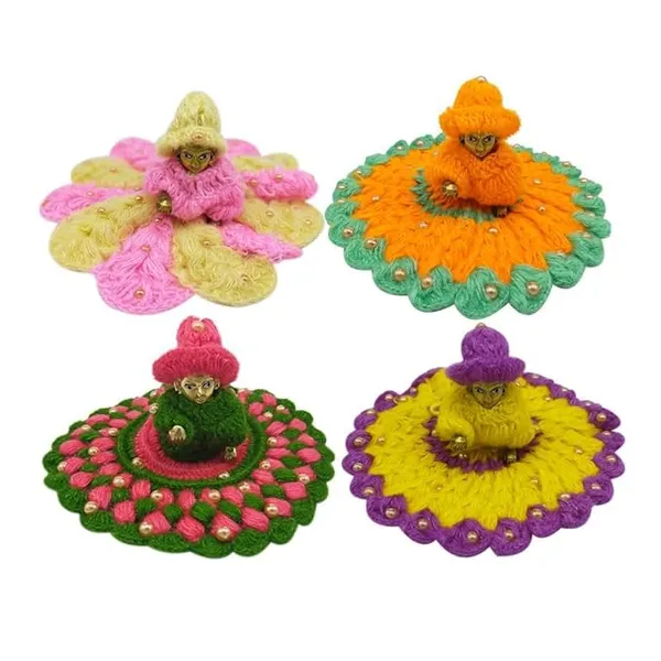 A_S_Ventures_Laddu_Gopal_Woolen_Winter_Dress_Of_Lord_Krishna_Ladoo_Gopal_Ji_Shri_Krishna_Ji_Bal_Gopal_Ji_Mix_Color_Heavy_Designer_With_Cap_Size_2_3_No_Pack_Of_4_Pc