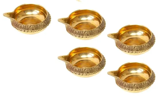 A_S_Ventures_Kuber_Brass_Diya_For_Puja_Set_Of_5_Akhand_Diya_For_Puja_Heavy_Base_Aarti_Diya_Deepak_For_Pooja_Diwali_Gift_Item_Home_Temple_Decor
