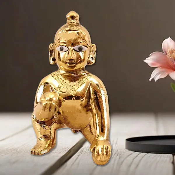 A_S_Ventures_Brass_Laddu_Gopal_Idol_Baby_Laddoo_Krishna_Murti_Laddu_Gopal_Ji_Kanha_Ji_Krishna_Ji_Attractive_Pure_Ashtdhatu_Laddu_Gopal_Number_1_Number_2_Brass_Gold