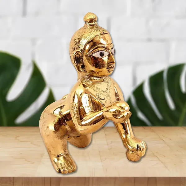 A_S_Ventures_Brass_Laddu_Gopal_Idol_Baby_Laddoo_Krishna_Murti_Laddu_Gopal_Ji_Kanha_Ji_Krishna_Ji_Attractive_Pure_Ashtdhatu_Laddu_Gopal_Number_1_Number_2_Brass_Gold