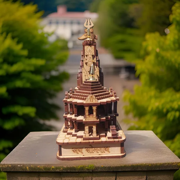 A_S_Ventures_Wooden_Somnath_Temple_Model_Authentic_Handcrafted_Design_For_Home_Temple_Decor_Gifting_Wooden_Brown