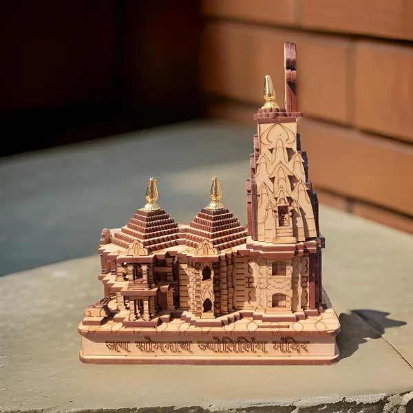 A_S_Ventures_Wooden_Somnath_Temple_Model_Authentic_Handcrafted_Design_For_Home_Temple_Decor_Gifting_Wooden_Brown