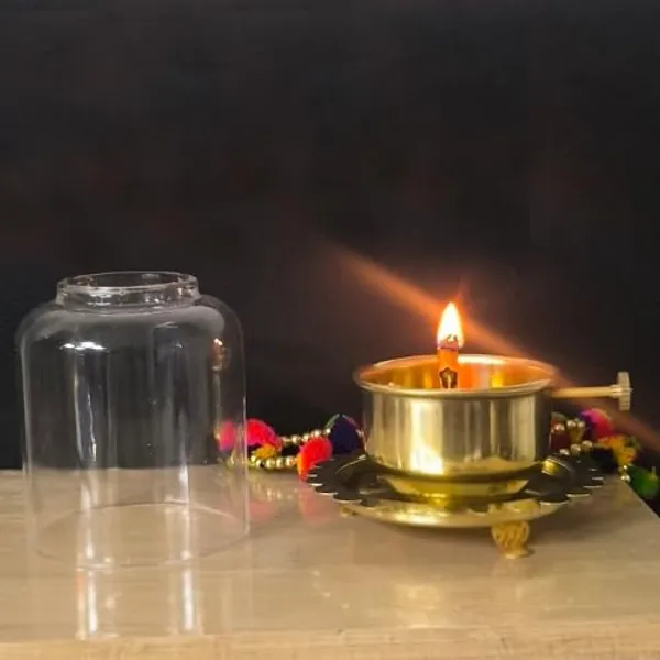 The_Himalayan_River_Golden_Brass_Akhand_Diya_With_Adjustable_Bati_4_Inches_Long_Lasting_Deepam_Jyot_Diya_For_Pooja_Temple_Use_Stay_Lit_For_48_Hours_Wick_Included_180_Ml_Capacity
