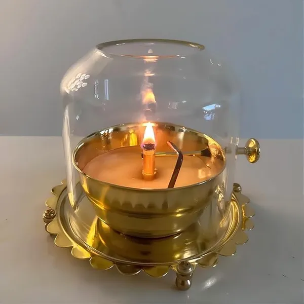 The_Himalayan_River_Golden_Brass_Akhand_Diya_With_Adjustable_Bati_4_Inches_Long_Lasting_Deepam_Jyot_Diya_For_Pooja_Temple_Use_Stay_Lit_For_48_Hours_Wick_Included_180_Ml_Capacity