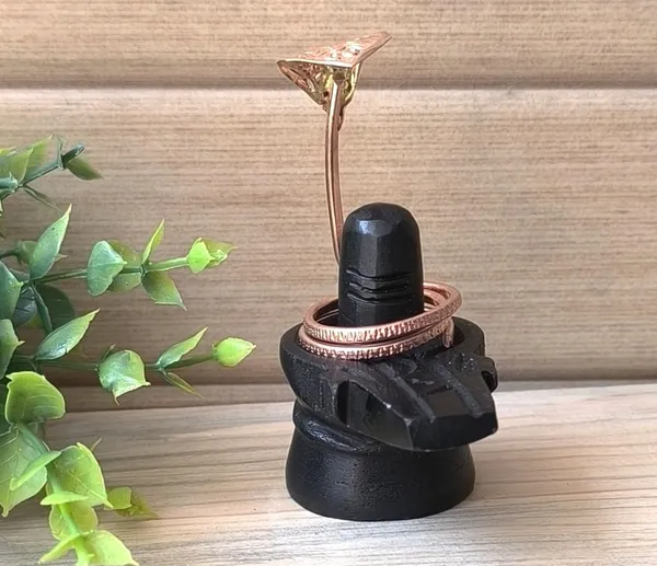 A_S_Ventures_Black_Shivling_Stone_With_Pure_Copper_Naag_Sawan_Pooja_Special_Small_Shivling_For_Home_Temple_Office_Bholenath_Mahadev_Idol_With_Bel_Patra_Leaves_Spiritual_Gift_Item
