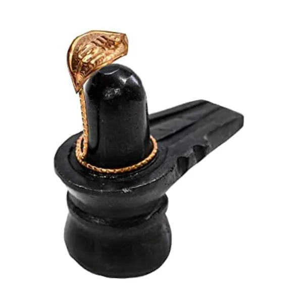A_S_Ventures_Black_Shivling_Stone_With_Pure_Copper_Naag_Sawan_Pooja_Special_Small_Shivling_For_Home_Temple_Office_Bholenath_Mahadev_Idol_With_Bel_Patra_Leaves_Spiritual_Gift_Item