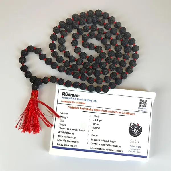 A_S_Ventures_Original_Panchmukhi_Rudraksha_Mala_Black_6_Mm_108_1_For_Japa_And_Meditation_Natural_5_Mukhi_Beads_With_Authentic_Certificate_Small_Beads
