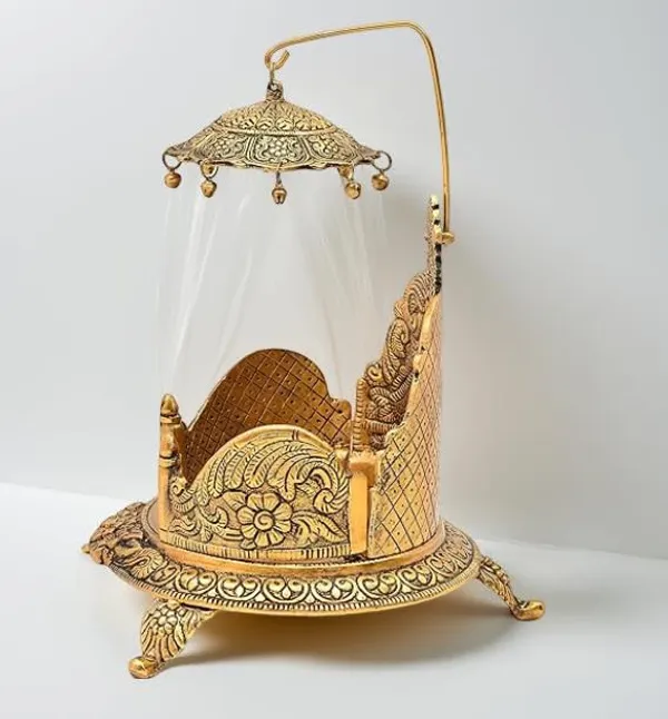 A_S_Ventures_Metal_Singhasan_Oval_Shape_Metal_Singhasan_Oval_Shaped_For_Lord_Krishna_Idols_Gold_Plated_Ladoo_Gopal_Pooja_Chowki_For_Temple_Mandir_Puja_17_Cm