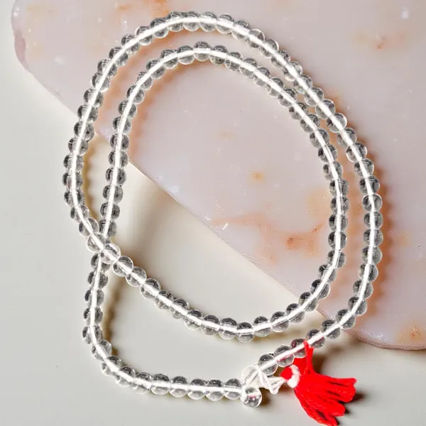 A_S_Ventures_Clear_Crystal_Quartz_Sphatik_Jaap_Mala_108_1_Natural_Beads_For_Meditation_Reiki_Yoga_Chakra_Healing_Mantra_Chanting_And_Spiritual_Energy_White_Quartz_Rosary_For_Men_Women