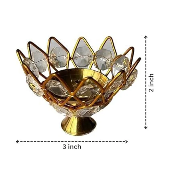 A_S_Ventures_Crystal_Oil_Lamps_Akhand_Diya_Set_Brass_Golden_Temple_And_Pooja_Accessories_Diwali_Navratri_Special_10_Pieces