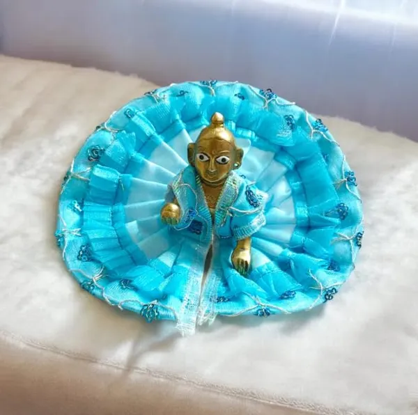 A_S_Venturtes_Beautiful_Laddu_Gopal_Dress_Set_Krishna_God_Dress_Bhagwan_Ki_Poshaak_Dev_Vastra_Set_Of_4_For_Size_1_Laddu_Gopal_Vastra_Multicolor_Religious