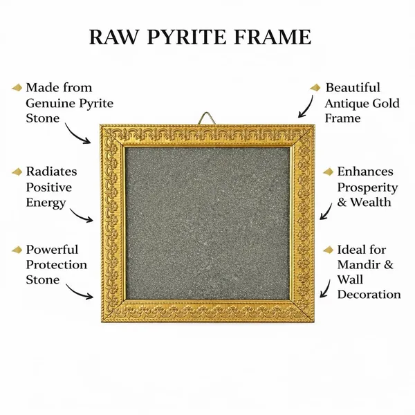 A_S_Ventures_Raw_Pyrite_Frame_7_5_X_7_5_Inch_Genuine_Pyrite_Stone_Wall_Frame_Wealth_Prosperity_Antique_Gold_Decorative_Frame_For_Home_Office_Mandir_Vastu_Feng_Shui_Positive_Energy_Frame