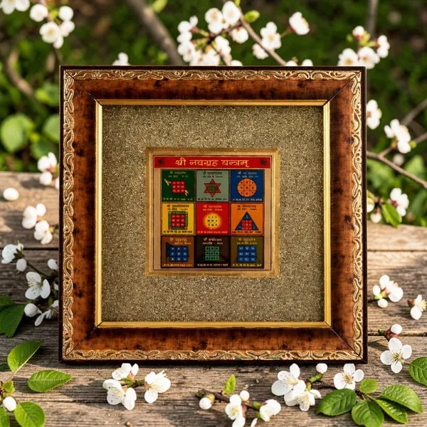 A_S_Ventures_Navgrah_Yantra_On_Pyrite_Frame_7_5x7_5_Inch_Shri_Navagraha_Yantram_For_Home_Office_Temple_Vastu_Astrology_Remedy_Positive_Energy_Wealth_Protection_Spiritual_Wall_Decor_Gift_Item