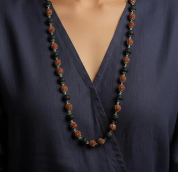 A_S_Ventures_Original_Rudraksha_Karungali_Mala_8mm_54_Beads_Natural_Rudraksha_With_Certified_Karungali_Spiritual_Protection_Mala_For_Meditation_Yoga_Prayer_Unisex_Hindu_Devotional_Necklace