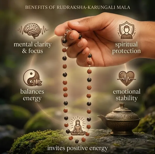 A_S_Ventures_Original_Rudraksha_Karungali_Mala_8mm_54_Beads_Natural_Rudraksha_With_Certified_Karungali_Spiritual_Protection_Mala_For_Meditation_Yoga_Prayer_Unisex_Hindu_Devotional_Necklace