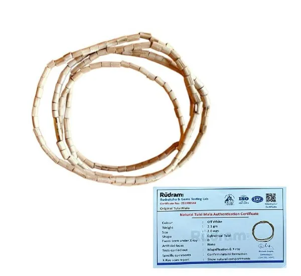 A_S_Ventures_Original_Tulsi_Kanthi_Mala_2_Rounds_100_Natural_Lab_Certified_Sacred_Necklace_2mm_Cylindrical_Beads_For_Jaap_Meditation_Yoga_Holy_Basil_Wood_Mala_For_Men_Women_Unisex