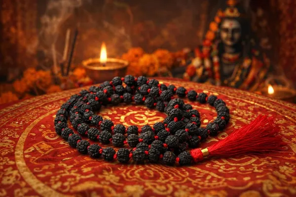 A_S_Ventures_Black_Rudraksha_Mala_108_Beads_With_Red_Thread_Tassel_Natural_Rudraksha_Jap_Mala_For_Meditation_Prayer_Spiritual_Healing_Hindu_Prayer_Beads_For_Yoga_Mantra_Chanting