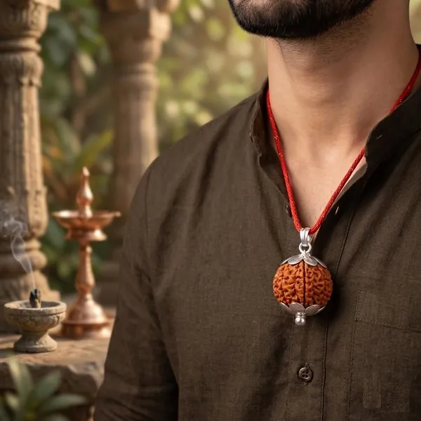 A_S_Ventures_7_Mukhi_Rudraksha_Pendant_With_Silver_Cap_Original_Natural_Seven_Face_Rudraksha_Locket_For_Wealth_Prosperity_Success_Energized_Spiritual_Pendant_For_Men_Women