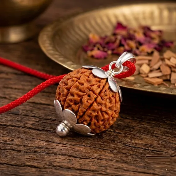 A_S_Ventures_7_Mukhi_Rudraksha_Pendant_With_Silver_Cap_Original_Natural_Seven_Face_Rudraksha_Locket_For_Wealth_Prosperity_Success_Energized_Spiritual_Pendant_For_Men_Women