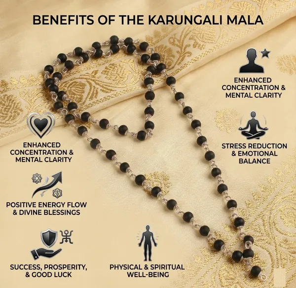 A_S_Ventures_Certified_Ebony_Beads_Mala_8mm_54_Beads_With_Lab_Test_Certificate_Authentic_Black_Ebony_Wood_Mala_With_Silver_Caps_Handmade_Meditation_Yoga_Premium_Unisex_Mala_Necklace_For_Men_Women_Black