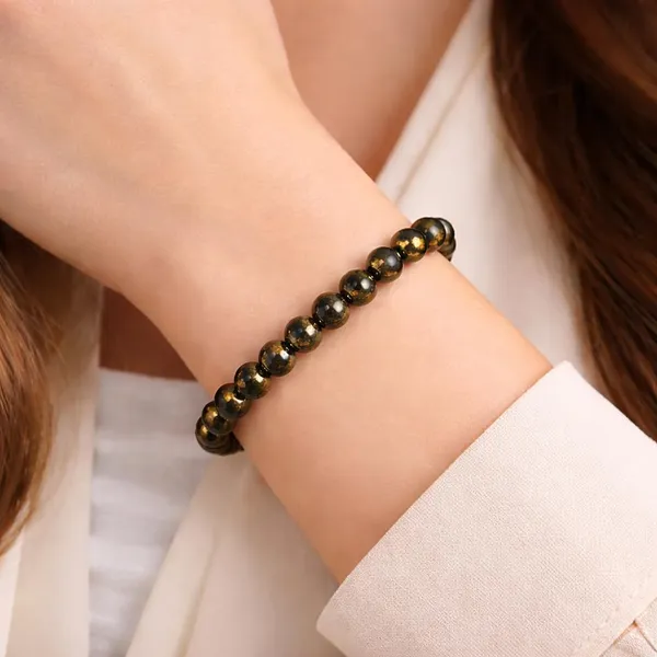 A_S_Ventures_Certified_Pyrite_Healing_Bracelet_For_Positive_Energy_Protection_Office_Wear_Natural_Pyrite_Stone_Bracelet_For_Men_Women