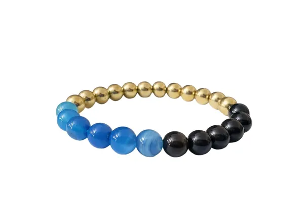 A_S_Ventures_Makar_Rashi_Capricorn_Bracelet_With_Blue_Agate_Black_Onyx_Natural_Healing_Crystal_Beads_Bracelet_For_Protection_Wealth_Career_Success