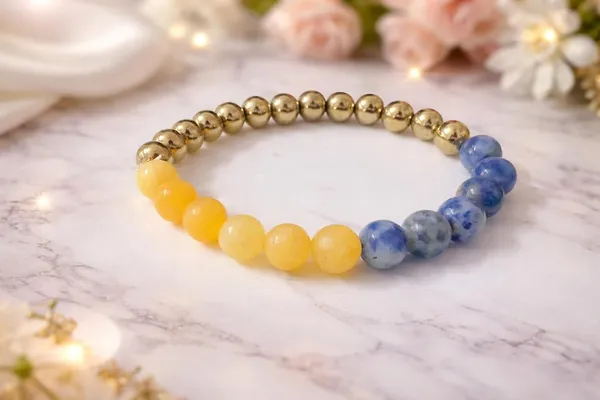 A_S_Ventures_Natural_Yellow_Calcite_Sodalite_Bracelet_Dhanu_Rashi_Sagittarius_Crystal_Bracelet_For_Men_Women_Handmade_Stretch_Gemstone_Bead_Jewelry_With_Gold_Beads