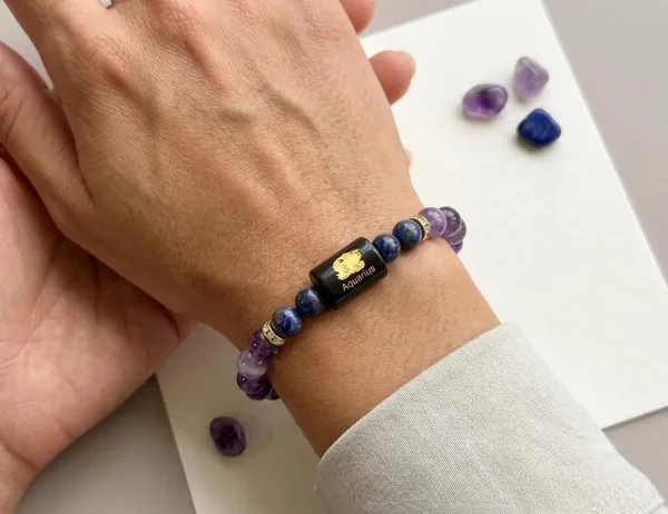 A_S_Ventures_Kumbh_Rashi_Aquarius_Bracelet_With_Natural_Amethyst_Stone_Lapis_Lazuli_Stone_Zodiac_Gemstone_Bracelet_For_Men_Women_Handmade_Stretch_Crystal_Beaded_Bracelet_For_Daily_Wear_Meditation_Spiritual_Jewelry