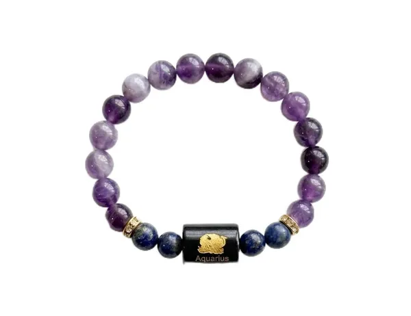 A_S_Ventures_Kumbh_Rashi_Aquarius_Bracelet_With_Natural_Amethyst_Stone_Lapis_Lazuli_Stone_Zodiac_Gemstone_Bracelet_For_Men_Women_Handmade_Stretch_Crystal_Beaded_Bracelet_For_Daily_Wear_Meditation_Spiritual_Jewelry