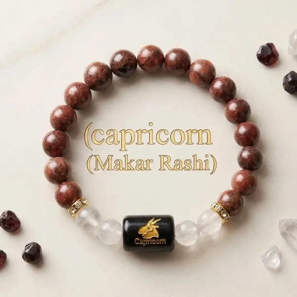 A_S_Ventures_Makar_Rashi_Capricorn_Zodiac_Bracelet_For_Men_Women_Red_Jasper_Milky_Quartz_Crystal_Capricorn_Birthstone_Stretch_Beaded_Astrology_Bracelet_For_Daily_Wear