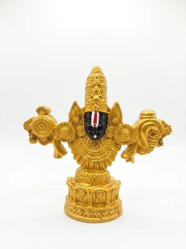 A_S_Ventures_Golden_Tirupati_Balaji_Statue_Lord_Venkateswara_Murti_For_Home_Temple_Office_Decorative_Spiritual_Idol_For_Daily_Worship_Car_Dashboard_Religious_Gift