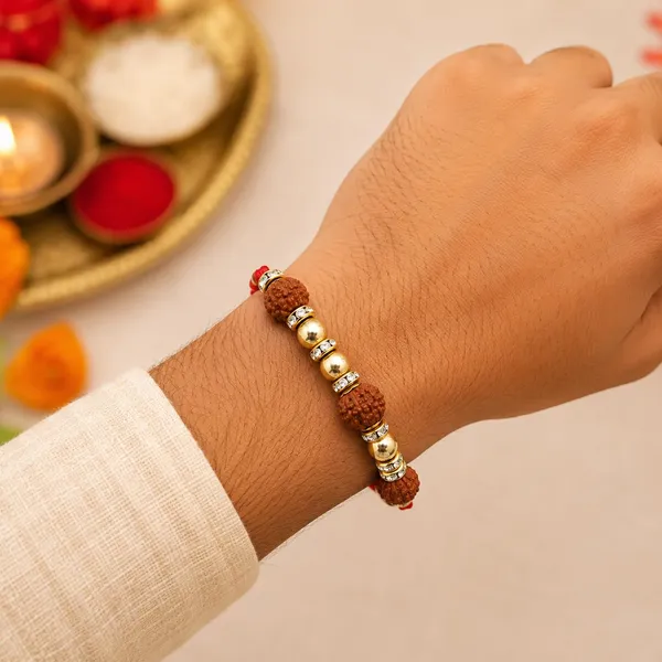 A_S_Ventures_Pyrite_Rudraksha_Rakhi_For_Brother_Handmade_Adjustable_Rakhi_Lucky_Wealth_Protection_Positive_Energy_Raksha_Bandhan_Gift
