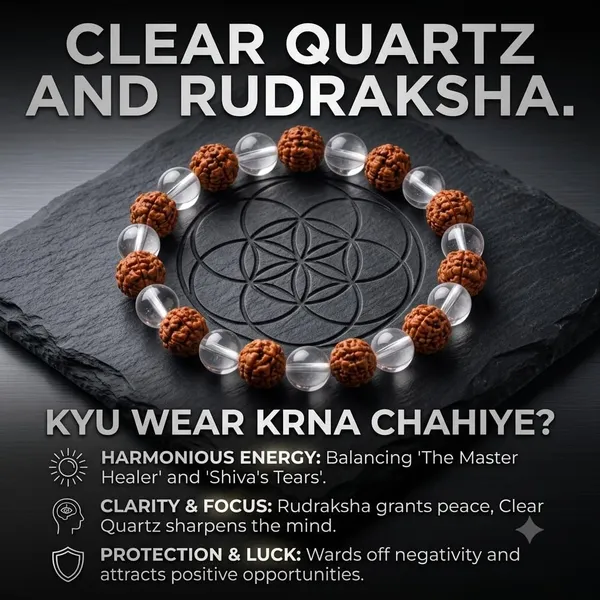 A_S_Ventures_Clear_Quartz_5_Mukhi_Rudraksha_Bracelet_For_Men_Women_Natural_Sphatik_Crystal_Beads_Spiritual_Bracelet_For_Meditation_Focus_Daily_Wear