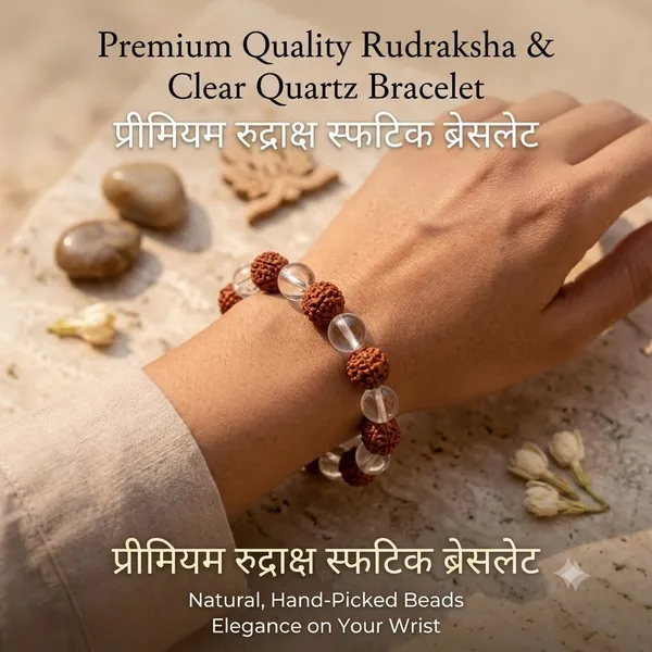 A_S_Ventures_Clear_Quartz_5_Mukhi_Rudraksha_Bracelet_For_Men_Women_Natural_Sphatik_Crystal_Beads_Spiritual_Bracelet_For_Meditation_Focus_Daily_Wear