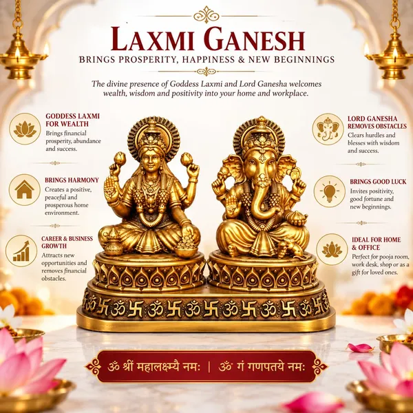 A_S_Ventures_Lakshmi_Ganesha_Idol_Pair_In_Golden_Polyresin_Traditional_Hindu_God_Statue_For_Diwali_Lakshmi_Puja_Home_Mandir_Living_Room_Decoration_Housewarming_Gift_And_Festive_Decor