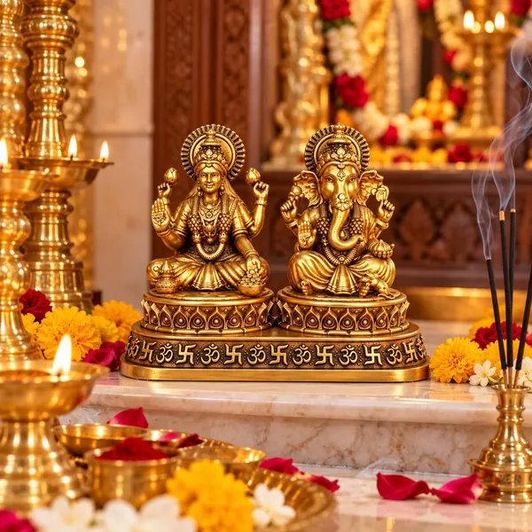 A_S_Ventures_Lakshmi_Ganesha_Idol_Pair_In_Golden_Polyresin_Traditional_Hindu_God_Statue_For_Diwali_Lakshmi_Puja_Home_Mandir_Living_Room_Decoration_Housewarming_Gift_And_Festive_Decor
