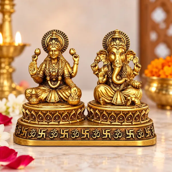 A_S_Ventures_Lakshmi_Ganesha_Idol_Pair_In_Golden_Polyresin_Traditional_Hindu_God_Statue_For_Diwali_Lakshmi_Puja_Home_Mandir_Living_Room_Decoration_Housewarming_Gift_And_Festive_Decor