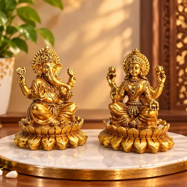 A_S_Ventures_Lakshmi_Ganesh_Idol_Set_For_Diwali_Puja_Laxmi_Ganesh_Murti_For_Home_Temple_Office_Corporate_Gifting_Decorative_Hindu_God_Statue_For_Pooja_Mandir_Diwali_Gift