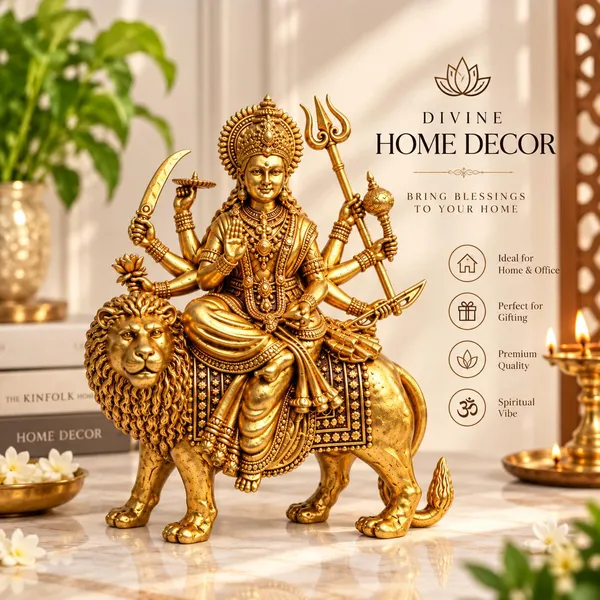 A_S_Ventures_Brass_Maa_Durga_Statue_On_Lion_For_Navratri_Traditional_Hindu_Goddess_Durga_Idol_For_Home_Temple_Pooja_Room_Festive_Decoration_Navratri_Special