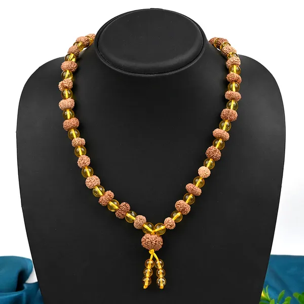 Brown_Rudraksha_12_Mukhi_Surya_Mala_With_Citrine_Beads