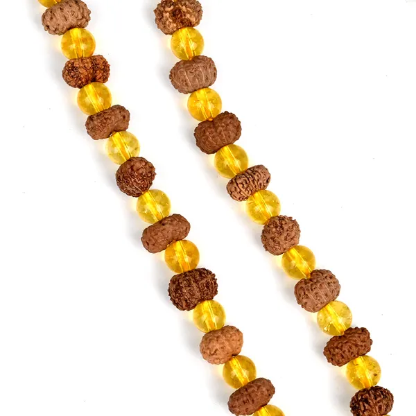 Brown_Rudraksha_12_Mukhi_Surya_Mala_With_Citrine_Beads